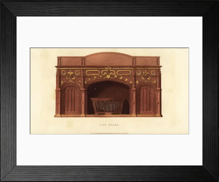 Framed Print : Gothic side board Framed Print : Gothic side board