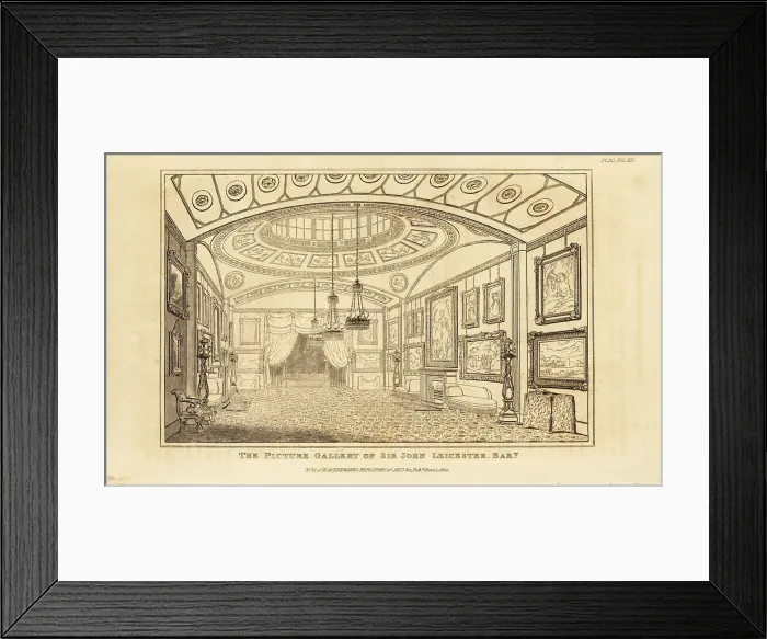 Framed Print : The Picture Gallery of Sir John Leicester, Bart Framed Print : The Picture Gallery of Sir John Leicester, Bart