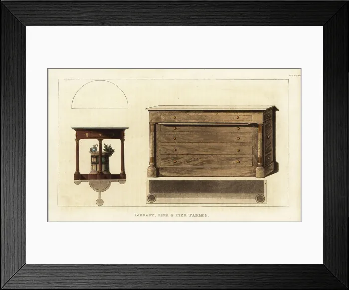 Framed Print : Library side table and pier table Framed Print : Library side table and pier table