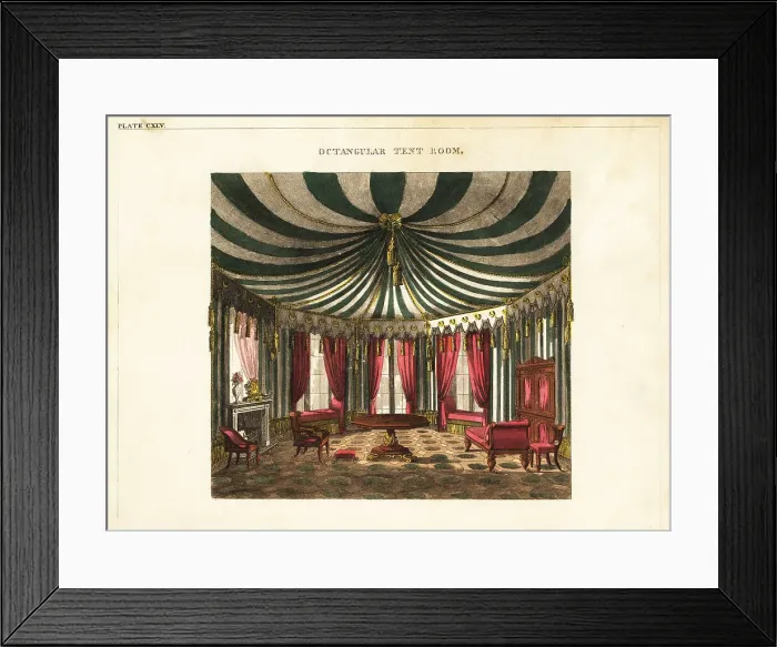 Framed Print : Octagonal tent room, Regency style