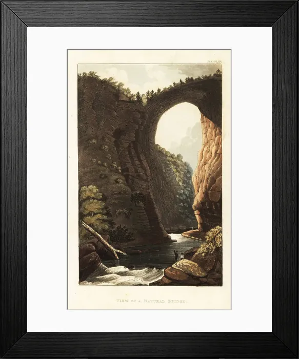 Framed Print : View of a natural bridge in Shenandoah Valley, Virginia, America Framed Print : View of a natural bridge in Shenandoah Valley, Virginia, America