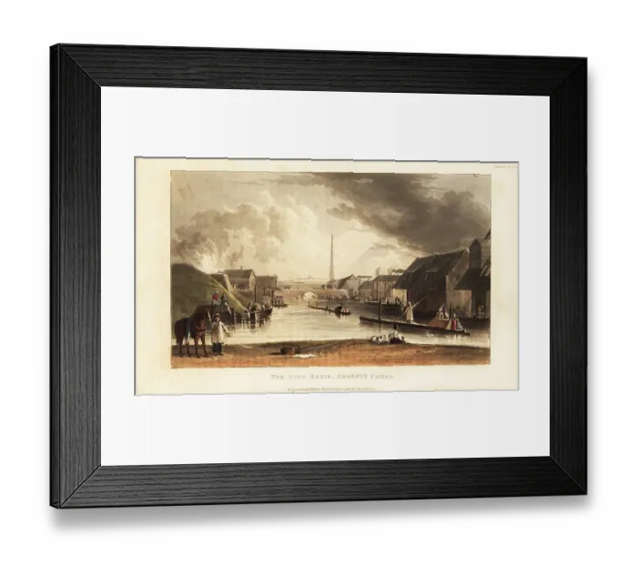 Framed Print : Barges and other boats at the City Basin, Regent's Canal, Lond
