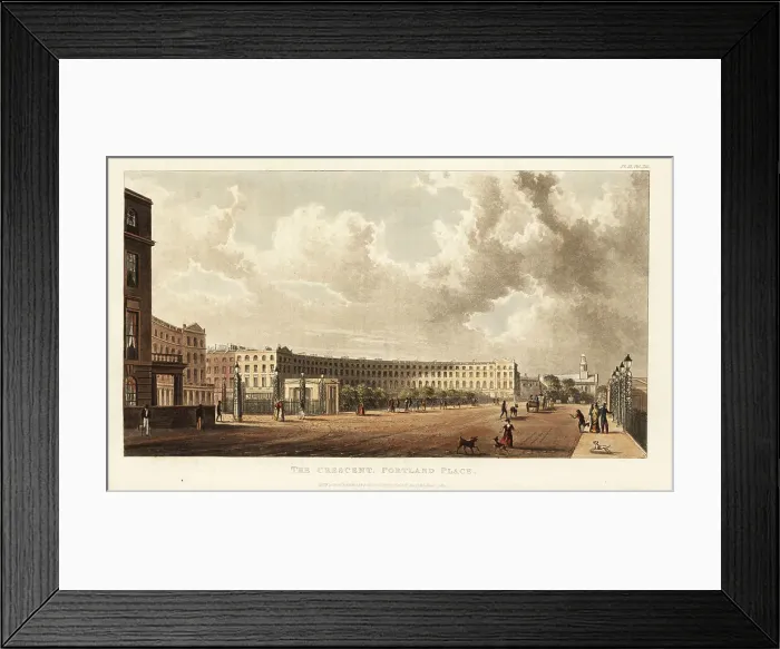 Framed Print : The Crescent built by architect John Nash at Portland Place, Lon Framed Print : The Crescent built by architect John Nash at Portland Place, Lon