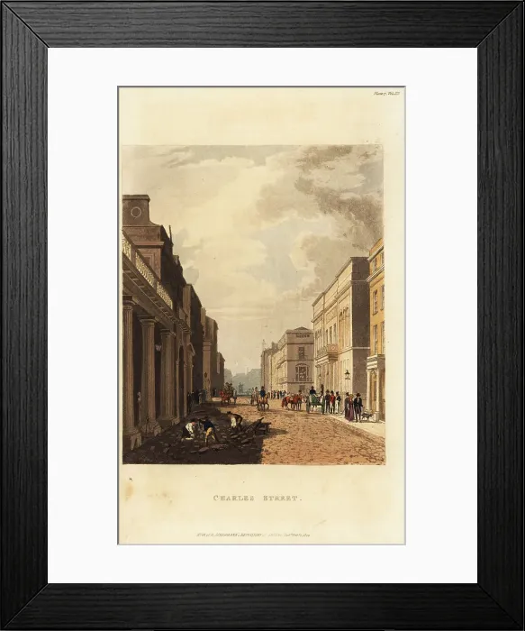 Framed Print : View of Charles Street looking toward St. James's Square, London Framed Print : View of Charles Street looking toward St. James's Square, London