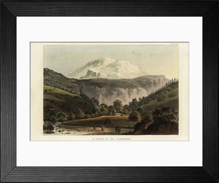 Framed Print : Jungfrau mountain in the Bernese Alps, Switzerland Framed Print : Jungfrau mountain in the Bernese Alps, Switzerland