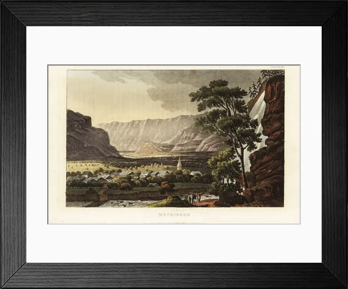 Framed Print : Meiringen and the Reichenbach Falls, Canton of Bern, Switzerland Framed Print : Meiringen and the Reichenbach Falls, Canton of Bern, Switzerland