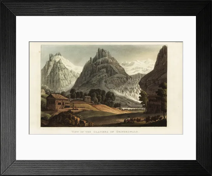 Framed Print : View of the Glaciers of Grindelwald, Switzerland Framed Print : View of the Glaciers of Grindelwald, Switzerland