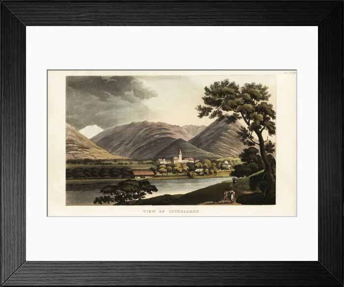 Framed Print : View of Interlaken, Canton of Bern, Bernese Highlands, Switzerla Framed Print : View of Interlaken, Canton of Bern, Bernese Highlands, Switzerla