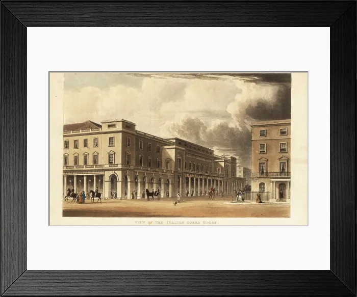 Framed Print : View of the Italian Opera House (now Her Majesty's Theatre), Hay Framed Print : View of the Italian Opera House (now Her Majesty's Theatre), Hay