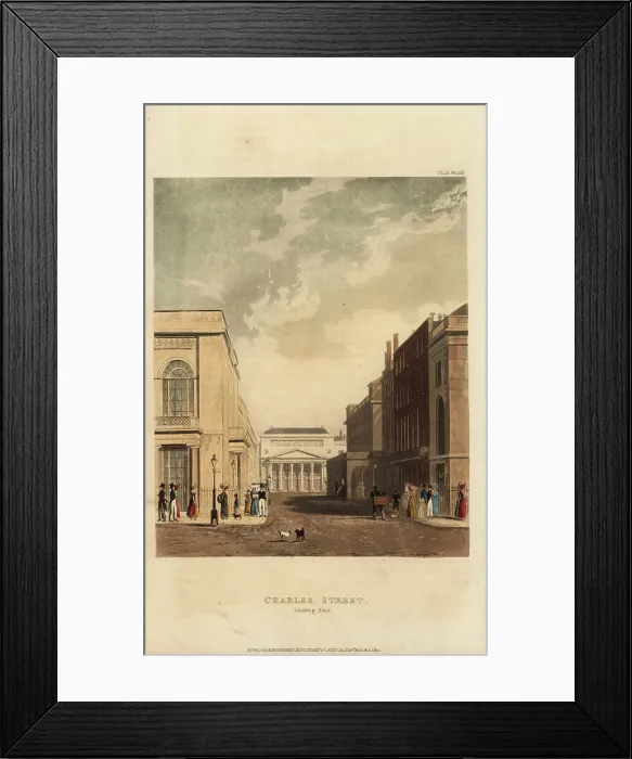 Framed Print : View of Charles Street, St. James, London, looking east to the H Framed Print : View of Charles Street, St. James, London, looking east to the H
