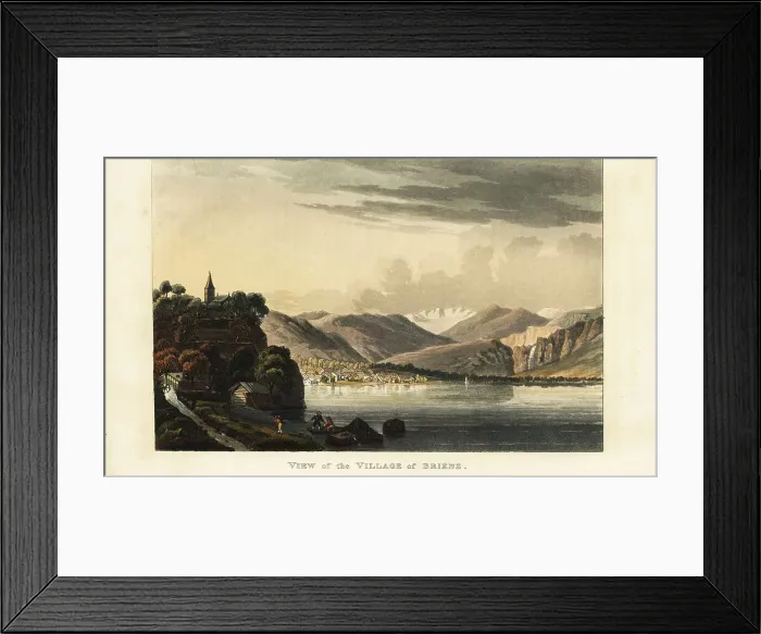 Framed Print : Brienz village on Lake Brienz, Canton of Berne, Switzerland Framed Print : Brienz village on Lake Brienz, Canton of Berne, Switzerland
