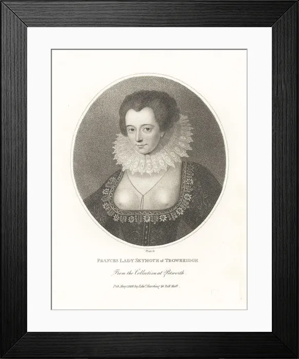Framed Print : Frances, Lady Seymour of Throwbridge, died 1626 Framed Print : Frances, Lady Seymour of Throwbridge, died 1626