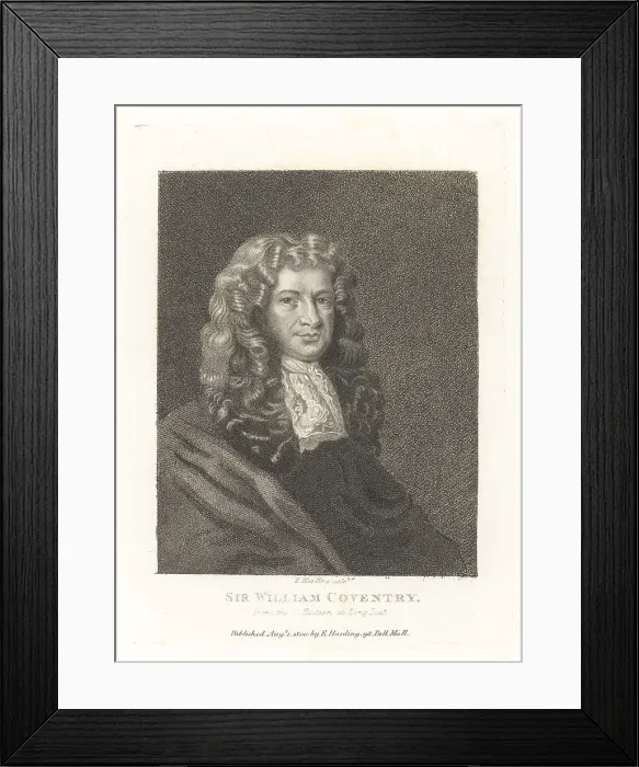 Framed Print : Sir William Coventry, English statesman Framed Print : Sir William Coventry, English statesman