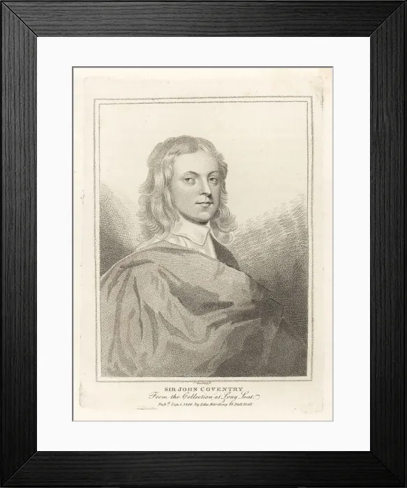 Framed Print : Sir John Coventry, English Royalist politician Framed Print : Sir John Coventry, English Royalist politician