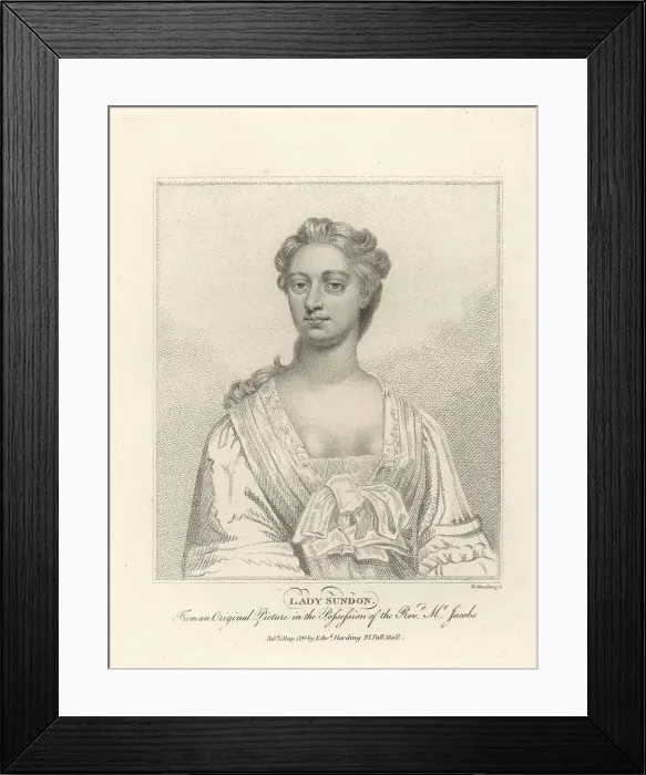 Framed Print : Charlotte Clayton, Baroness Sundon, c.1679-1742 Framed Print : Charlotte Clayton, Baroness Sundon, c.1679-1742