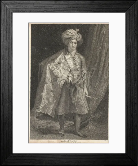 Framed Print : Sir Robert Shirley in Persian costume Framed Print : Sir Robert Shirley in Persian costume
