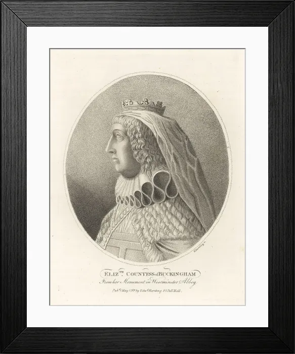Framed Print : Effigy of Mary, Countess of Buckingham, c.1570-1632 Framed Print : Effigy of Mary, Countess of Buckingham, c.1570-1632