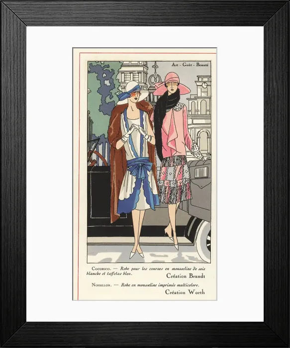 Framed Print : Two fashionable women near an automobile, 1926 Framed Print : Two fashionable women near an automobile, 1926