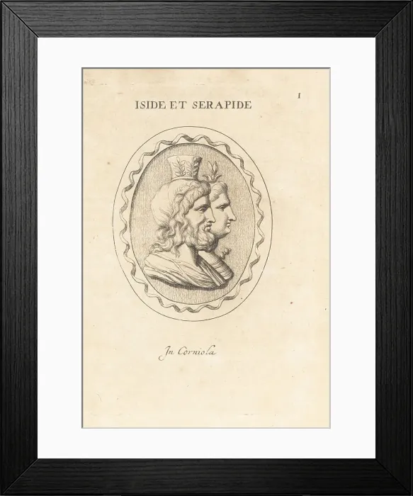 Framed Print : Bust of Egyptian gods Isis and Serapis Framed Print : Bust of Egyptian gods Isis and Serapis