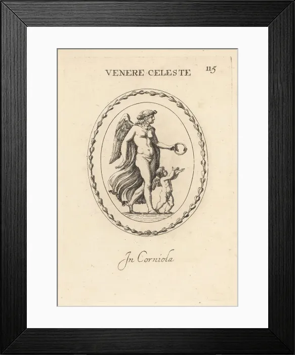 Framed Print : Celestial Venus: winged figure of the goddess of love Framed Print : Celestial Venus: winged figure of the goddess of love