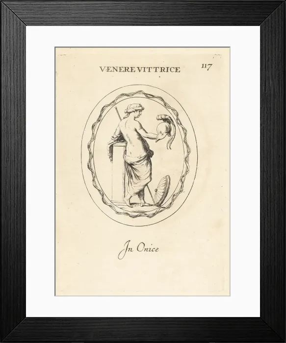 Framed Print : Venus the Victor armed with helmet and shield Framed Print : Venus the Victor armed with helmet and shield