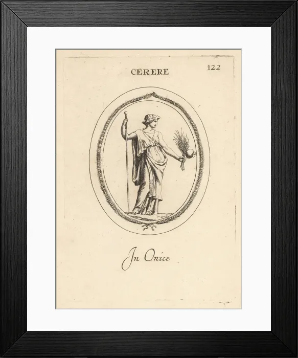 Framed Print : Roman goddess Ceres with ears of wheat and poppies Framed Print : Roman goddess Ceres with ears of wheat and poppies