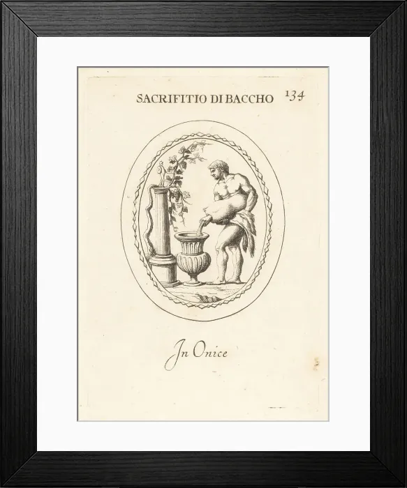 Framed Print : Sacrifice to Bacchus, the Roman god of wine Framed Print : Sacrifice to Bacchus, the Roman god of wine