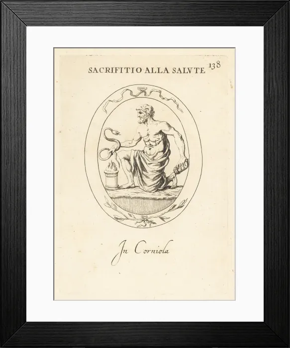 Framed Print : A man making a sacrfice to the Greek gods of health Framed Print : A man making a sacrfice to the Greek gods of health