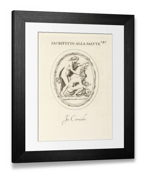 Framed Print : Rustic man and woman making a sacrifice to health Framed Print : Rustic man and woman making a sacrifice to health