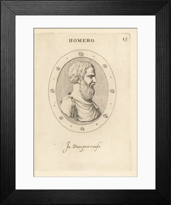 Framed Print : Bust of Greek poet Homer, author of the Odyssey Framed Print : Bust of Greek poet Homer, author of the Odyssey