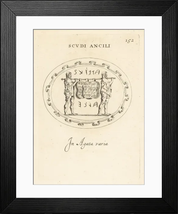 Framed Print : Two priests holding the sacred shields Framed Print : Two priests holding the sacred shields