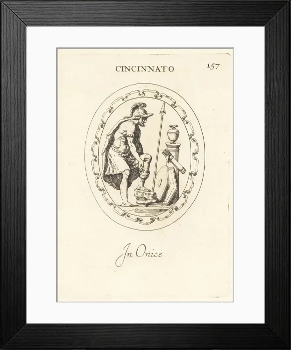 Framed Print : Lucius Quinctius Cincinnatus putting on his armour Framed Print : Lucius Quinctius Cincinnatus putting on his armour