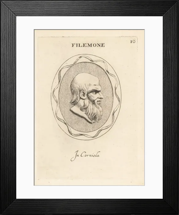 Framed Print : Bust of Philemon, Athenian poet Framed Print : Bust of Philemon, Athenian poet