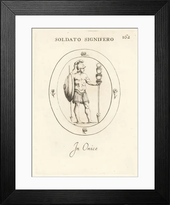 Framed Print : Roman standard bearer with the cohort's standard Framed Print : Roman standard bearer with the cohort's standard