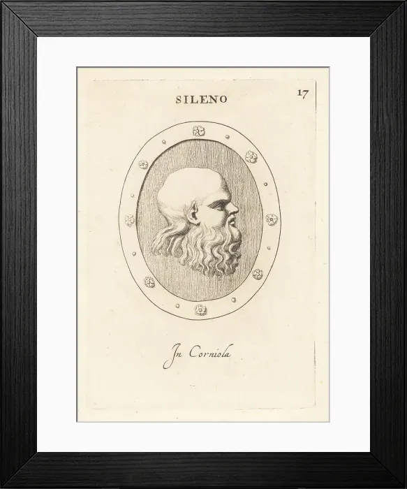 Framed Print : Bust of Silenus, companion to the wine god Dionysus Framed Print : Bust of Silenus, companion to the wine god Dionysus