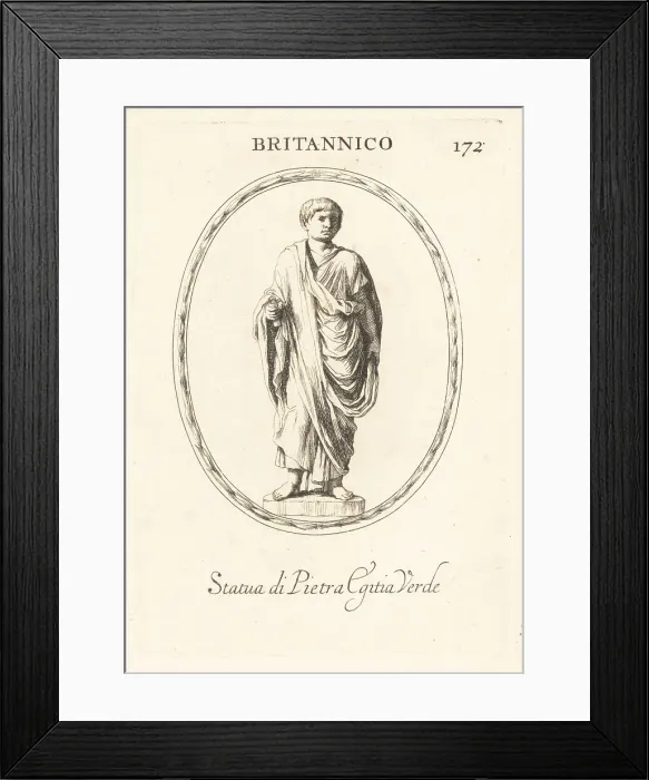 Framed Print : Citizen of Britain in a praetexta toga, Britannicus Framed Print : Citizen of Britain in a praetexta toga, Britannicus