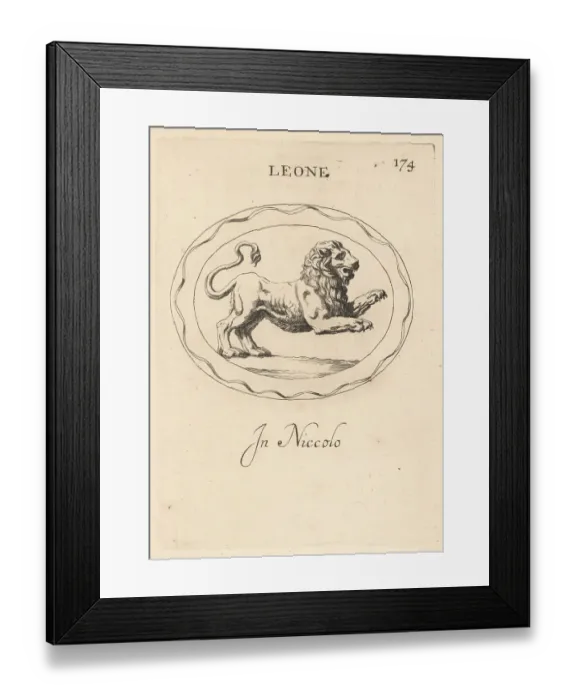 Framed Print : Figure of a male lion rampant Framed Print : Figure of a male lion rampant
