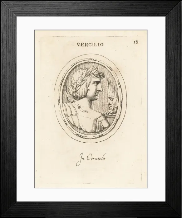 Framed Print : Bust of Virgil or Vergil, ancient Roman poet Framed Print : Bust of Virgil or Vergil, ancient Roman poet