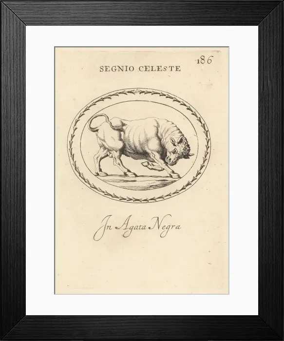 Framed Print : Figure of Taurus as a charging bull Framed Print : Figure of Taurus as a charging bull
