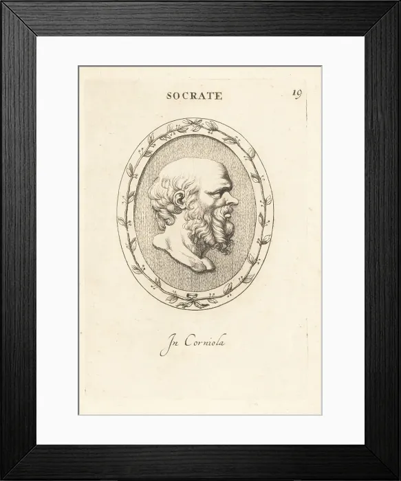 Framed Print : Bust of Socrates, Greek philosopher from Athens, c. 470-399 Framed Print : Bust of Socrates, Greek philosopher from Athens, c. 470-399