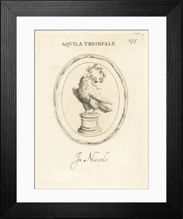 Framed Print : Triumphal eagle with a laurel wreath