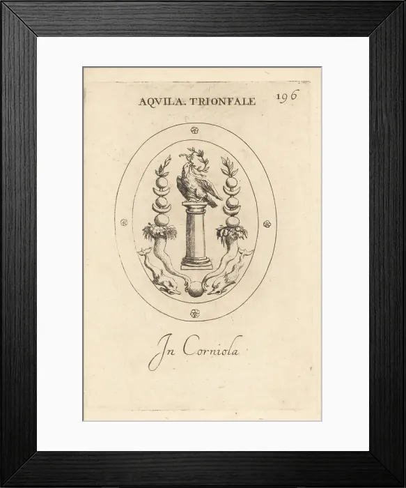 Framed Print : Triumphal eagle with laurel wreath on a column Framed Print : Triumphal eagle with laurel wreath on a column