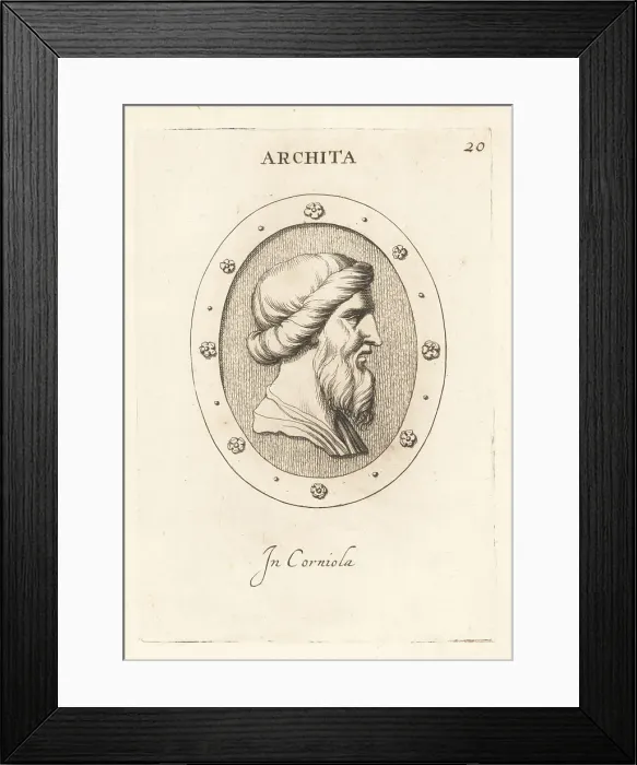 Framed Print : Bust of Archytas, Ancient Greek philosopher