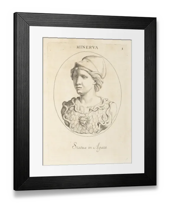 Framed Print : Bust of Minerva, Roman goddess of wisdom Framed Print : Bust of Minerva, Roman goddess of wisdom
