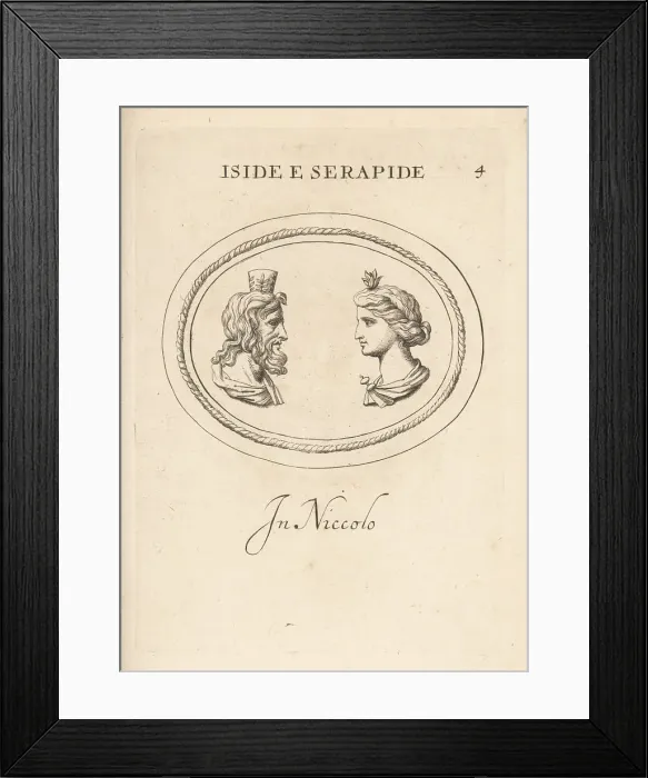 Framed Print : Egyptian gods Isis and Serapis facing each other Framed Print : Egyptian gods Isis and Serapis facing each other