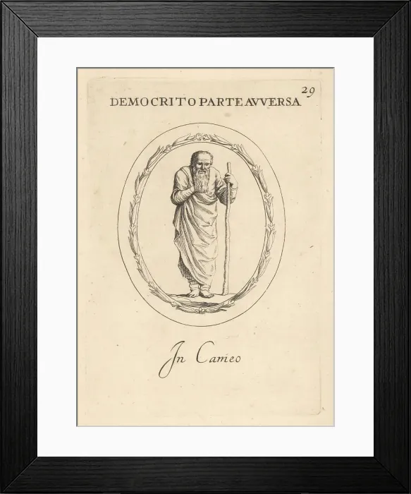 Framed Print : Democritus, ancient Greek philosopher, c. 460-370 BC Framed Print : Democritus, ancient Greek philosopher, c. 460-370 BC
