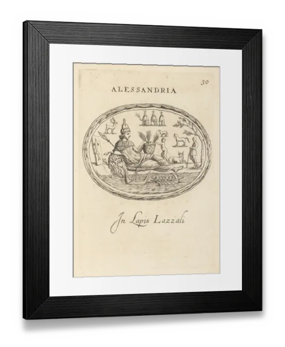 Framed Print : Allegorical figure of the genius of Alexandria in Egypt Framed Print : Allegorical figure of the genius of Alexandria in Egypt