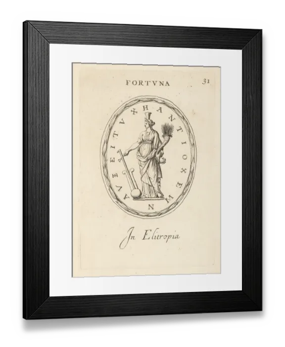 Framed Print : Goddess of Fortune, Tyche of Antioch in heliotrope Framed Print : Goddess of Fortune, Tyche of Antioch in heliotrope