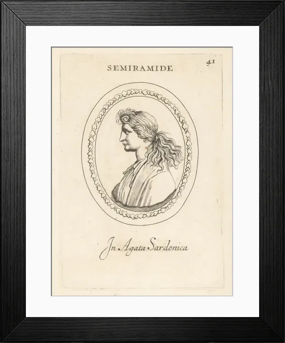 Framed Print : Bust profile of Semiramis, warrior queen of Assyria Framed Print : Bust profile of Semiramis, warrior queen of Assyria