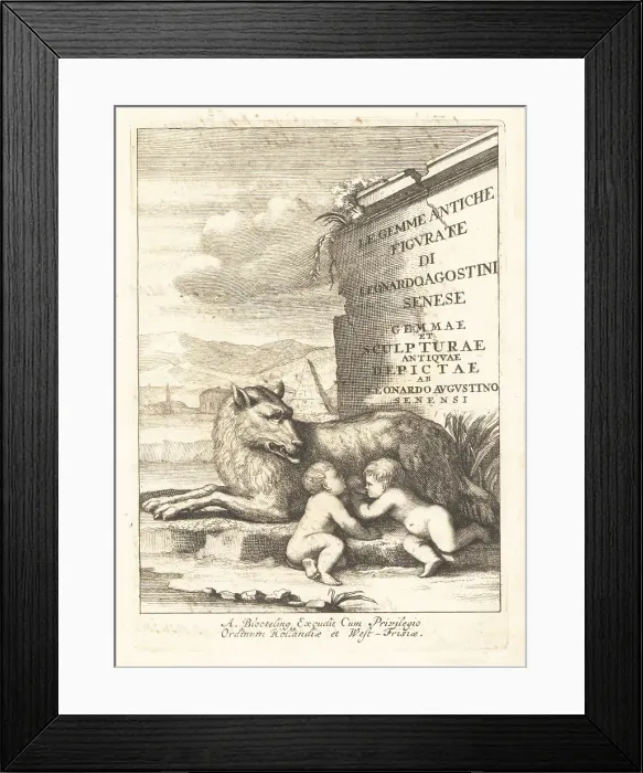 Framed Print : Calligraphic frontispiece to Gemmae et Sculpturae Antiquae Framed Print : Calligraphic frontispiece to Gemmae et Sculpturae Antiquae
